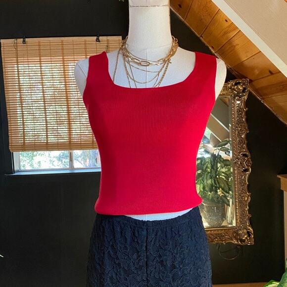 Silk Knit Tank Red - Picture 1 of 4